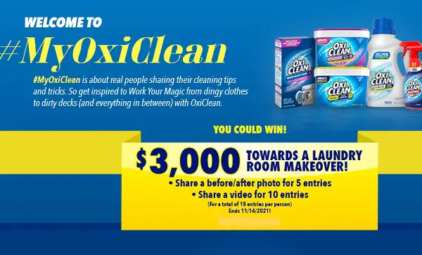 Oxi Clean $3000 Laundry Room Makeover Giveaway