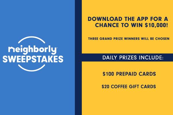 Neighborly App Sweepstakes: Win $10,000 Check + Instant Prizes (5876 Winners)