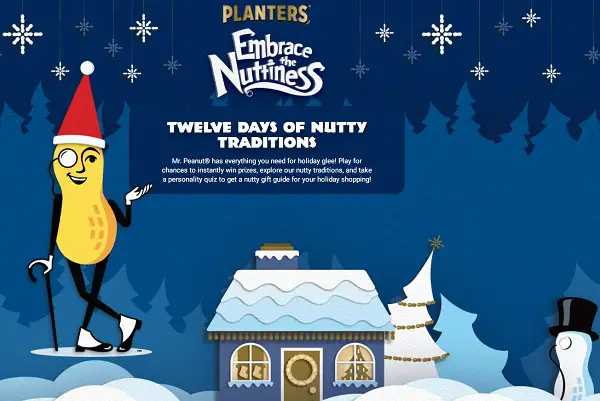 Planters Brand Nutty Traditions Sweepstakes: Win 2000+ Prizes Instantly