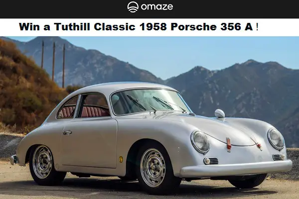 Omaze Win Porsche Vintage Car Giveaway 2021