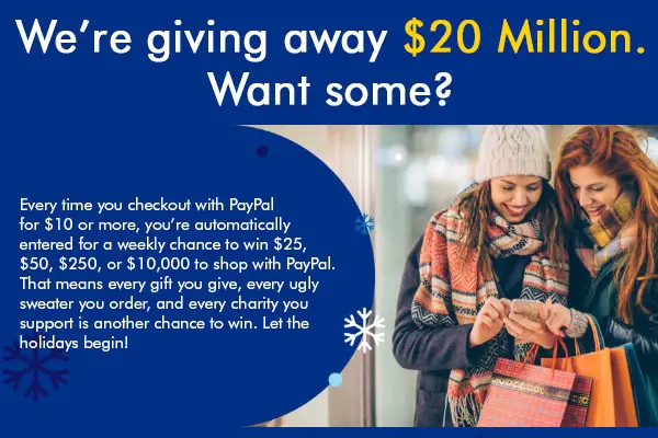PayPal Holiday Giveaway: Win Up to $10,000 Cash
