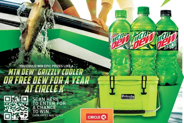 Win MTN Dew Cooler or Free Dew for a Year at Circle K