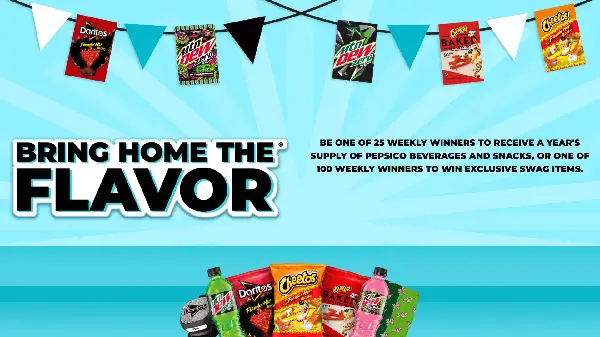 Pepsi Sip. Snack.Toss. Sweepstakes: Win Pepsico Beverages, Snacks & Weekly Prizes