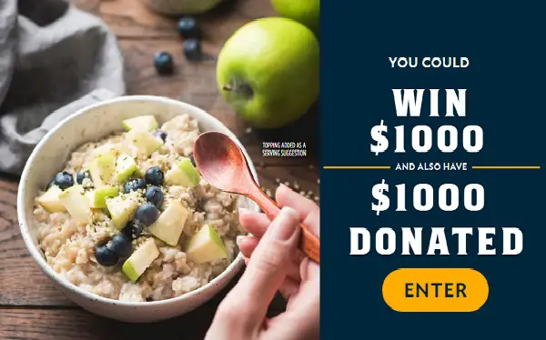 Quaker Goodness Instant Win Sweepstakes: Win $1000 Cash