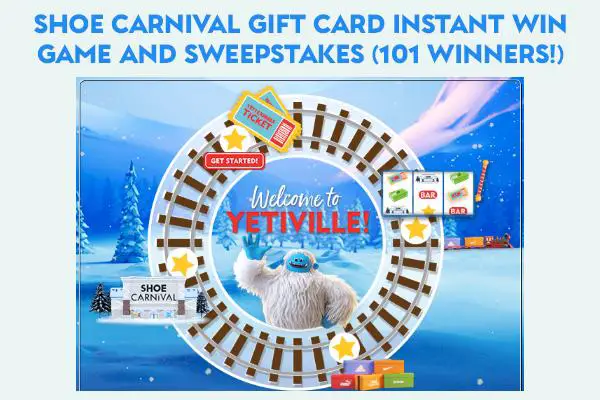 Shoe Carnival Gift Card Instant Win Game and Sweepstakes (101 Winners!)