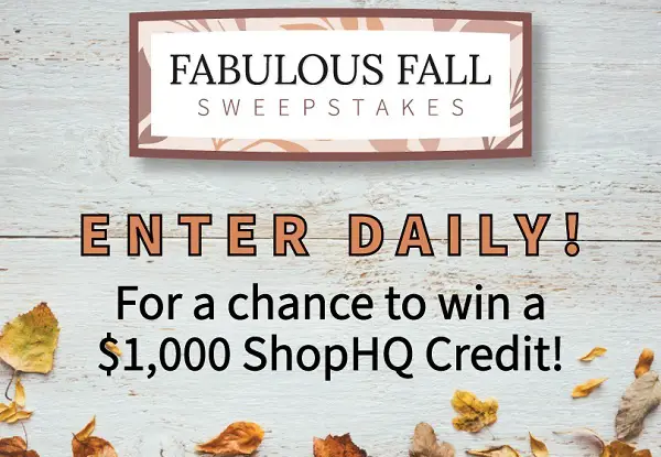 ShopHQ Fall Sweepstakes: Win $1000 Free Shopping Spree