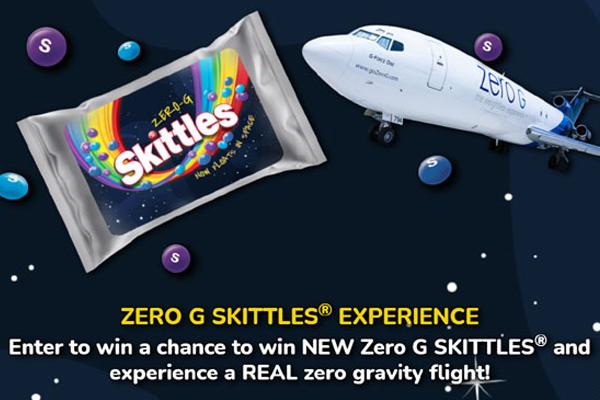 Skittles Zero G Sweepstakes: Win Zero-G Flight Experience + Skittles