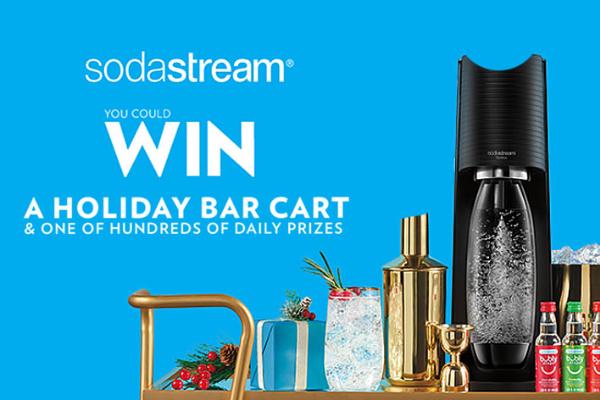 Soda stream Fizz the Season Sweepstakes: Win Soda Stream Products + 250 instant Prizes