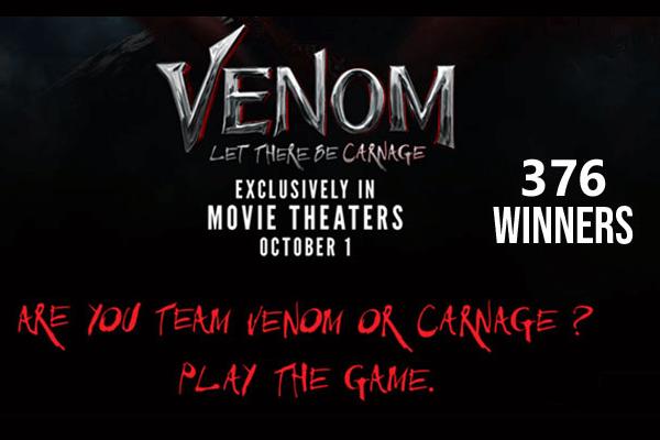 Sony Rewards Venom: Let There Be Carnage Sweepstakes