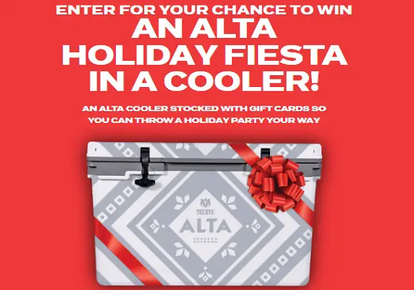 Tecate Holiday Promotion: Win Coolers and Gift Cards! (20 Winners)