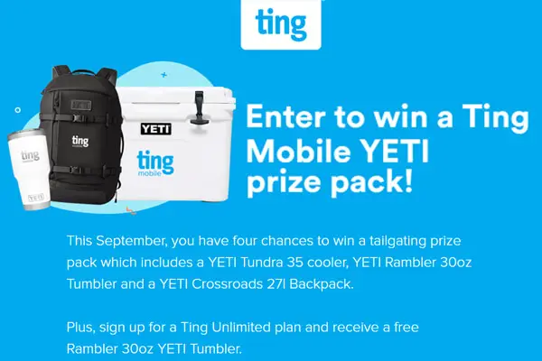 Ting Mobile Yeti Prize Pack Giveaway