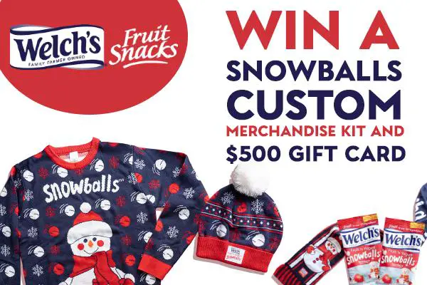 Win a Snowballs custom merchandise kit and $500 Gift Card