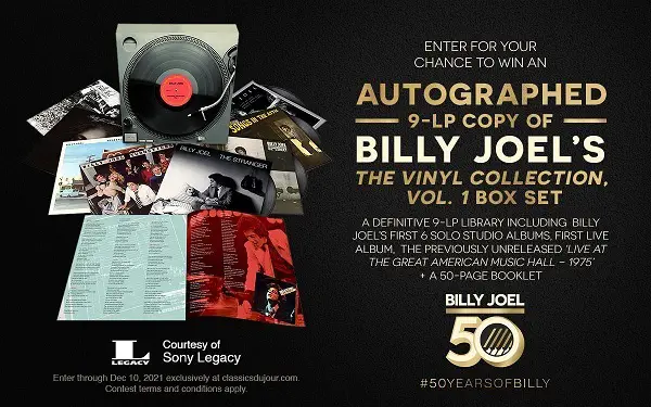 Win Billy Joel Vinyl Collection Vol. 1 Box Set for Free!