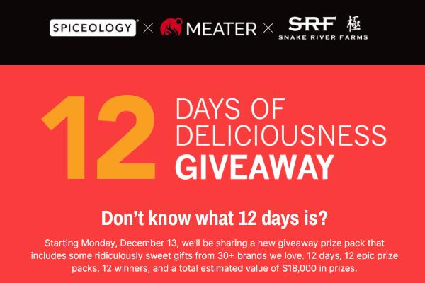 12 Days of Delicious Giveaways