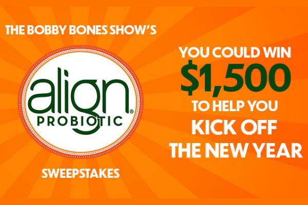 Bobby Bones Show’s Align Probiotics Sweepstakes