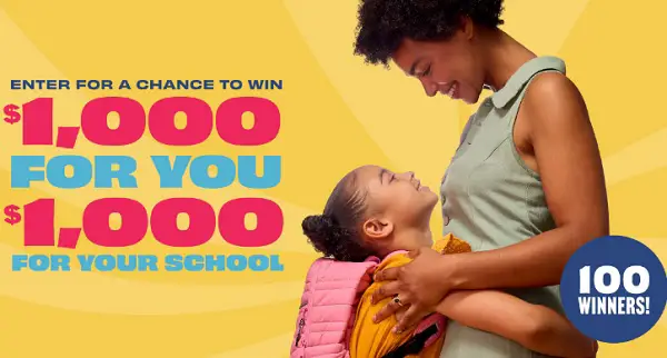 Win 1000 Cash for You and 10000 Bonus Box Tops for School (100 Winners)