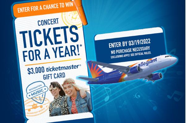 Win a $3000 Ticketmaster Gift Card