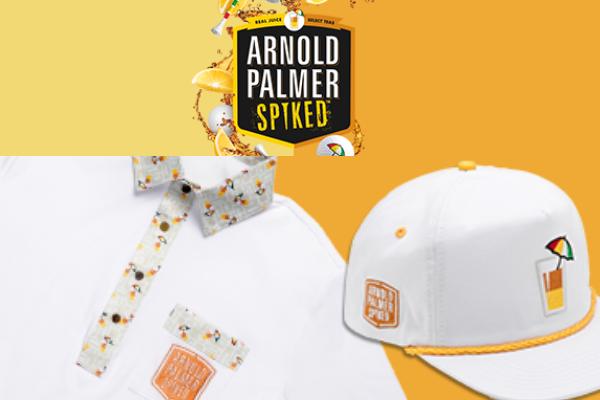 Win Arnold Palmer Spiked-branded Nation Golf shirt & Hat (160 Winners)