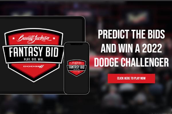 Barrett Jackson Fantasy Bid Game Sweepstakes