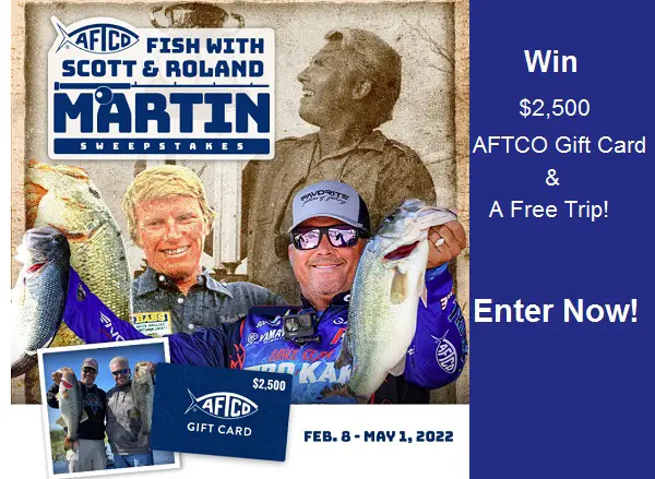 Bassmaster Fish With The Martins Sweepstakes: Win A Trip & AFTCO Gift Card