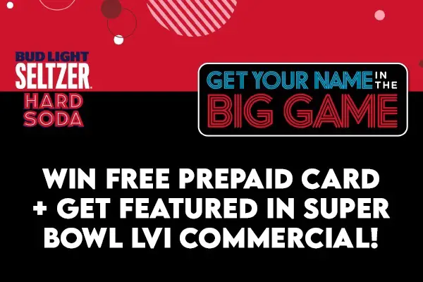 Bud Light Big Game Sweepstakes 2022: Win Free Prepaid Card & More