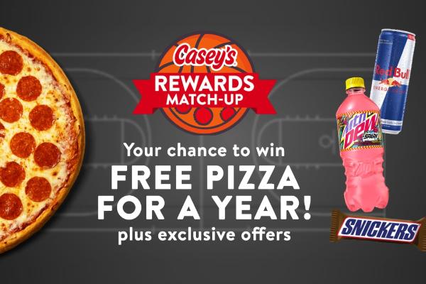 Win Casey's Pizza Free For a Year