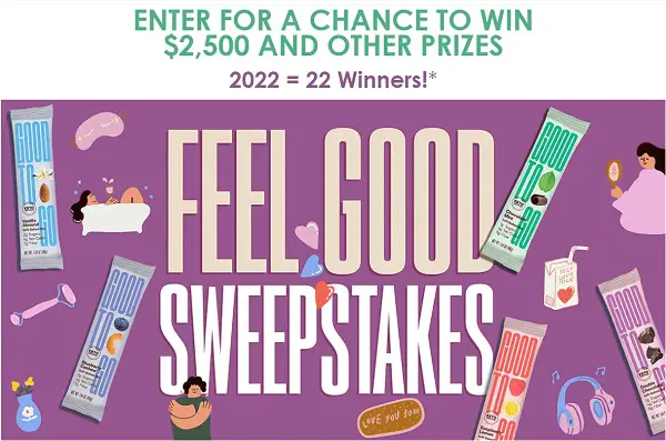 Good To Go Cash Sweepstakes 2022: Win $2,500 & Free Snack Pack (22 Winners)