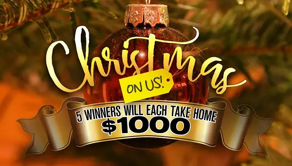 $1000 Christmas Cash Giveaway (5 Winners)
