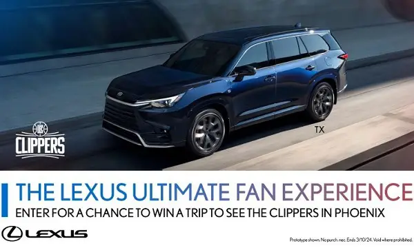 Clippers Lexus Sweepstakes: Win a Trip to LA Basketball Game & Free Tickets
