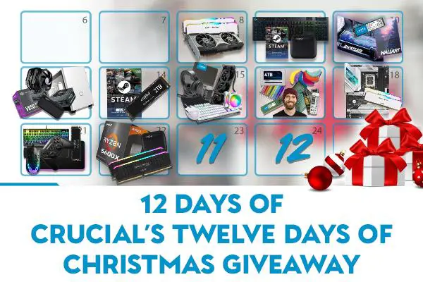 Crucial’s Twelve Days of Christmas Giveaway