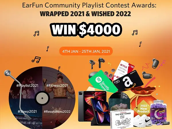 EarFun Community Playlist Contest: Win $4000 in Prizes