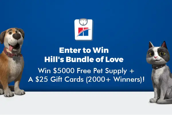Free Pet Supplies Giveaway: Win $5,000 Cash & $25 Free Gift Cards (2000+ Winners)