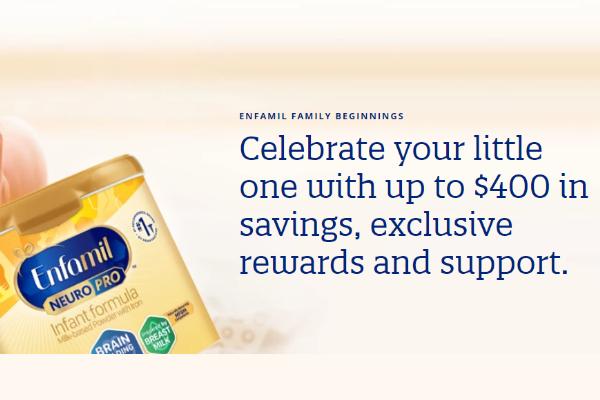 Win a year's supply of any Enfamil branded product (12 Winners)