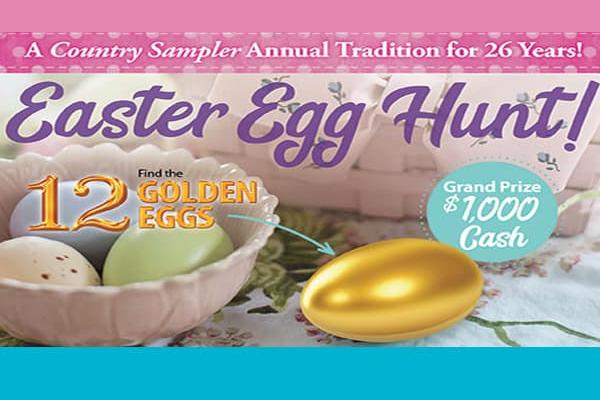 Country Sampler Easter egg Hunt Sweepstakes: Win a $1000 Cash