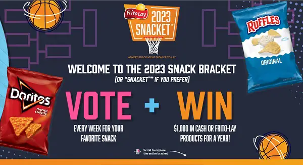 SBNation Snacket Sweepstakes: Win $1,000 Cash & 1-Year of Free Frito Lay Products