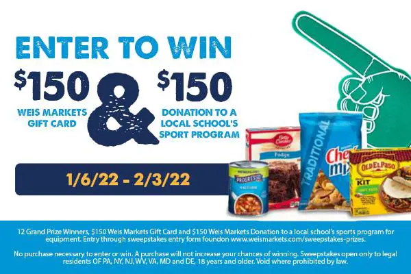 Win $150 Weis Markets Gift Card