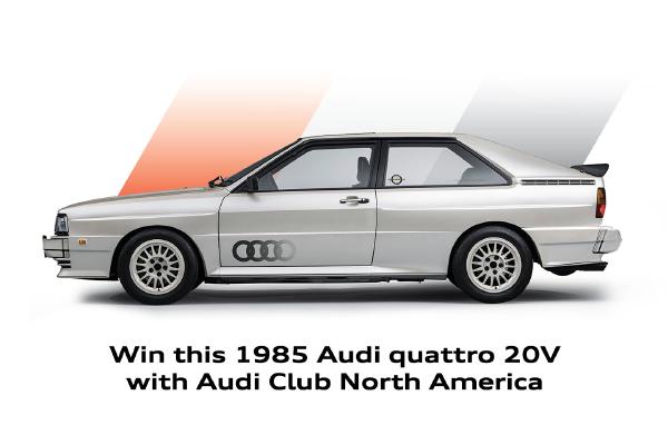 Audi Club Car Sweepstakes 2022: Win a 1985 Audi Quattro Coupé
