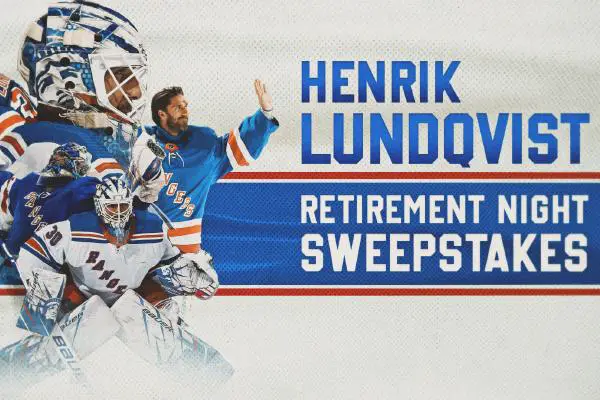 Henrik Lundqvist Retirement Night Sweepstakes