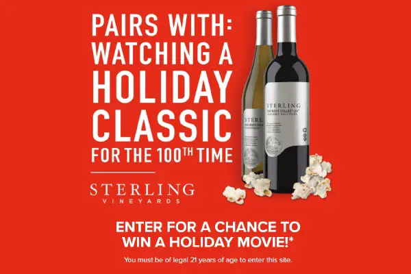 Sterling Vineyard Holiday Movie Night Sweepstakes: Win Free Movies to Watch