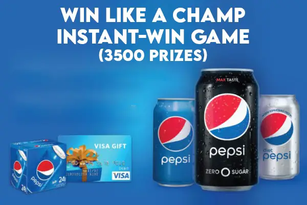 Pepsi Instant Win Game Sweepstakes 2022: Win Up To 3,500 Prizes