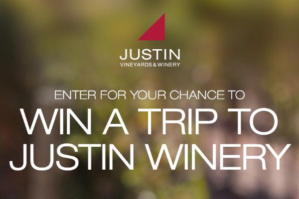 Justin Winery Trip Sweepstakes 2023