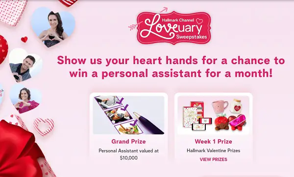 Hallmark Channel Loveuary Sweepstakes: Win Valentine’s Day Prizes (50+ Weekly Winners)