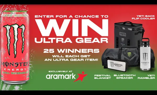 Monster Energy Win Ultra Gear Sweepstakes (25 Prizes)
