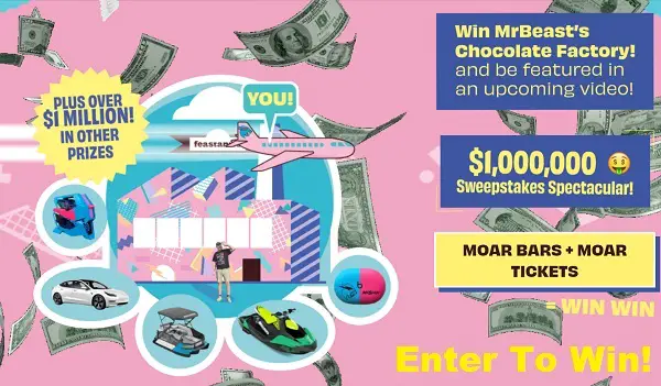 Mr. Beast Feastable Mystery Sweepstakes: Instant Win Tickets, Car & More