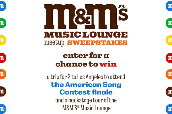 NBC M&M’S Music Lounge Sweepstakes: Win VIP Tickets to American Song Contest