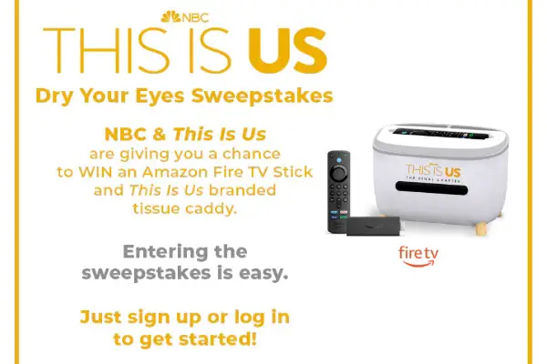 NBC THIS IS US Sweepstakes: Win HD Streaming Amazon Fire TV Stick (50 Winners)