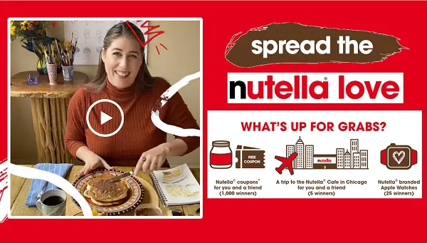 Nutella Spread Love Sweepstakes: Win Nutella Breakfast Experience