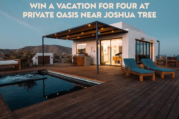 Win a Vacation for Four at a Private Oasis near Joshua tree