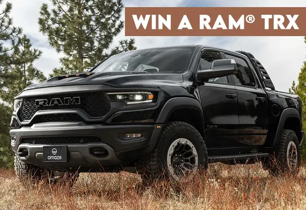 Omaze Truck Giveaway: Win a 2022 RAM 1500 TRX