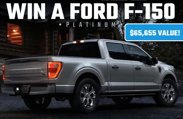 PCH Ford Truck Giveaway 2022: Win a Ford F-15O Platinum